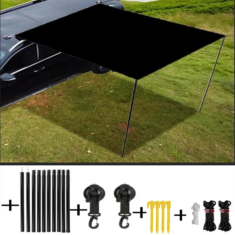 Large Car Side Sun Shade Awning for Outdoor Camping