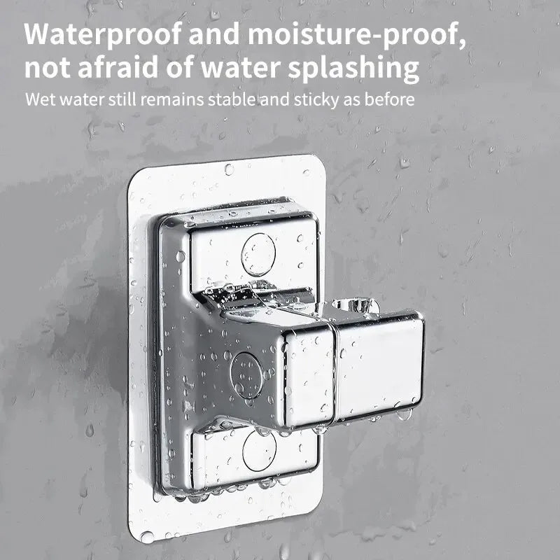 Shower Head Holder Adjustable Wall Mounted Shower Holder Self-Adhesive Showerhead Handheld Bracket Bathroom Accessories 1pc