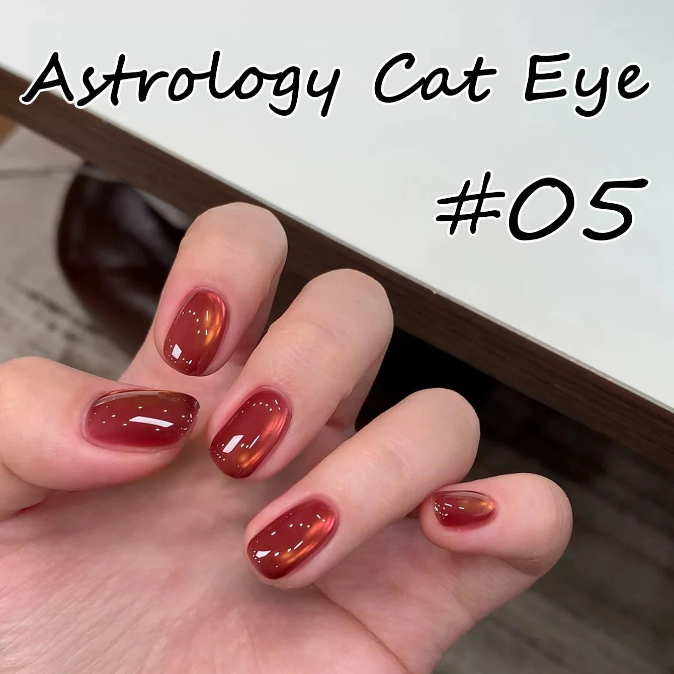 ZH 12ML 12-Color Christmas Red Nails Fiery Sunset Glass Bead Cat Eye Gel Nail Polish Fine Powder Cat Magnetic Gel Nail Salon