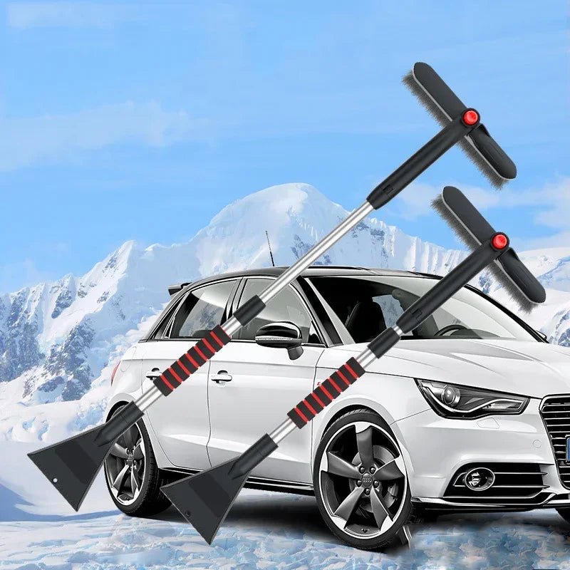 Extendable Car Snow Shovel Ice Scraper Winter Auto Windshield Cleaner Brush Detachable Broom Snow Removal Tool Accessories