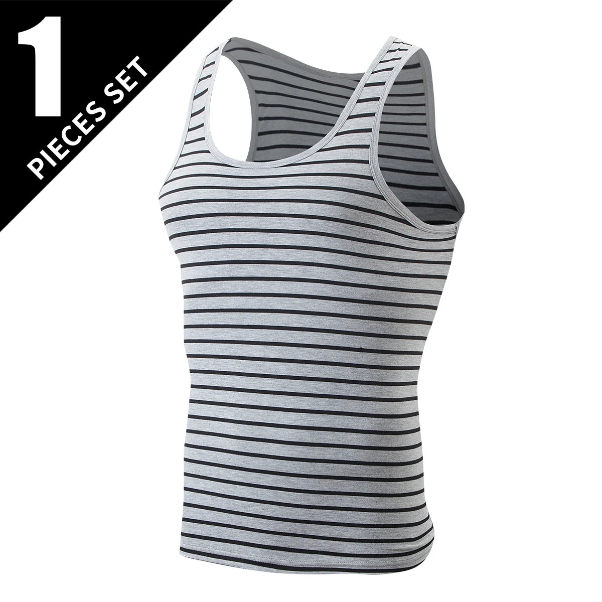 1/3 Men's Tank Top Four Seasons Black and White Solid Color Narrow Shoulder Casual Sports Fitness Comfortable Home Top Trendy
