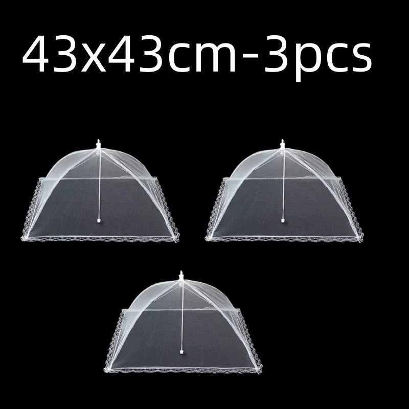 Kitchen Food Cover Foldable Anti Fly Mosquito Mesh Cover Picnic Dinner Table Umbrella Style Tent Cover Kitchen Gadgets