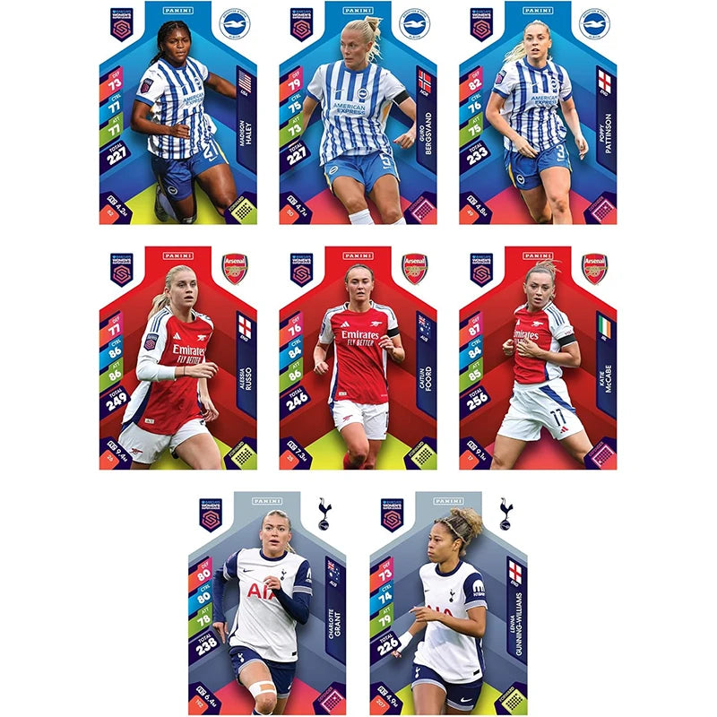 New 2025 Panini Adrenalyn XL Barclays Women's Super League Collection Card 8 Cards Per Pack in Stock FAST SHIPPING