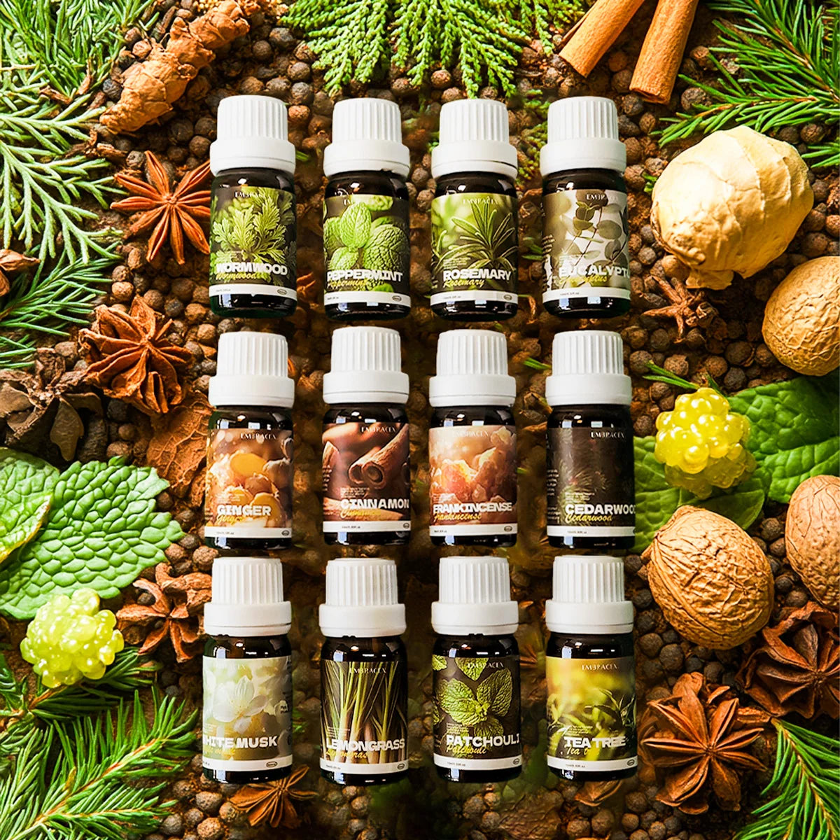 Pure Eucalyptus Essential Oils|100% Natural Eucalyptus Oil|For Hair Care, Home Diffusers, Skin, Aromatherapy, Massage 10ml