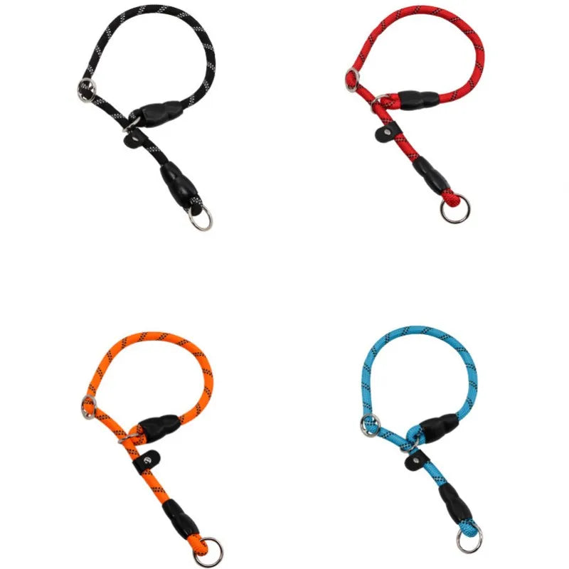 Dog Collar P Chain Pet Collars Adjustable Collar Dog Walking Training P Chain Dogs Collars Reflective Dogs Ropes Pet Accessories