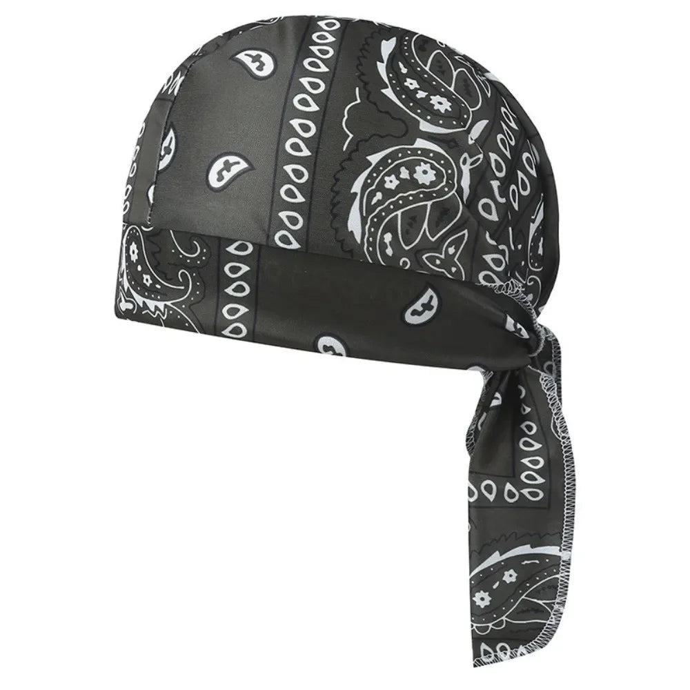 Men Women Quick Dry Headscarf Cotton Pirate Hat Outdoor Sport Cycling Bandana Sweat Absorbant Cancer Chemo Cap Muslim Turban