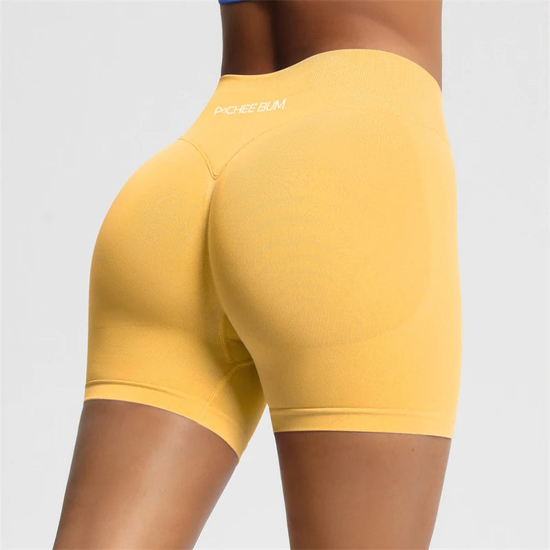 BUM Shaping Yoga Shorts Woman Stretch Breathable Peach Hip Fitness Running Shorts Hip High Stretch Impact Wicks Gym Shorts