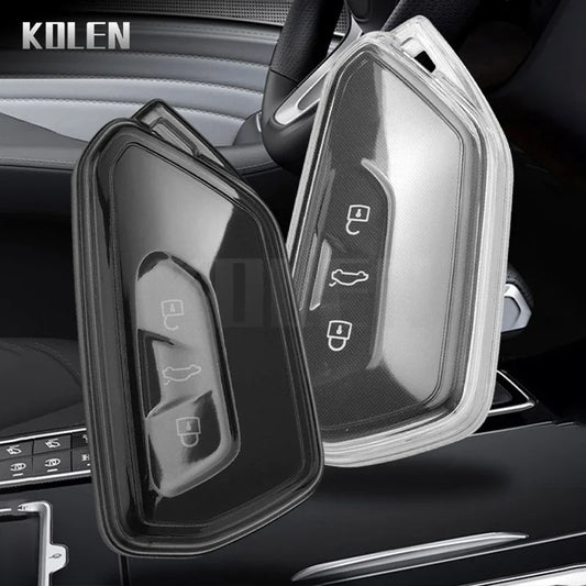 TPU Car Key Case Cover Shell Fob For VW Volkswagen Golf 8 MK8 2020 For Skoda Octavia For Seat Key Protector Accessories Keychain