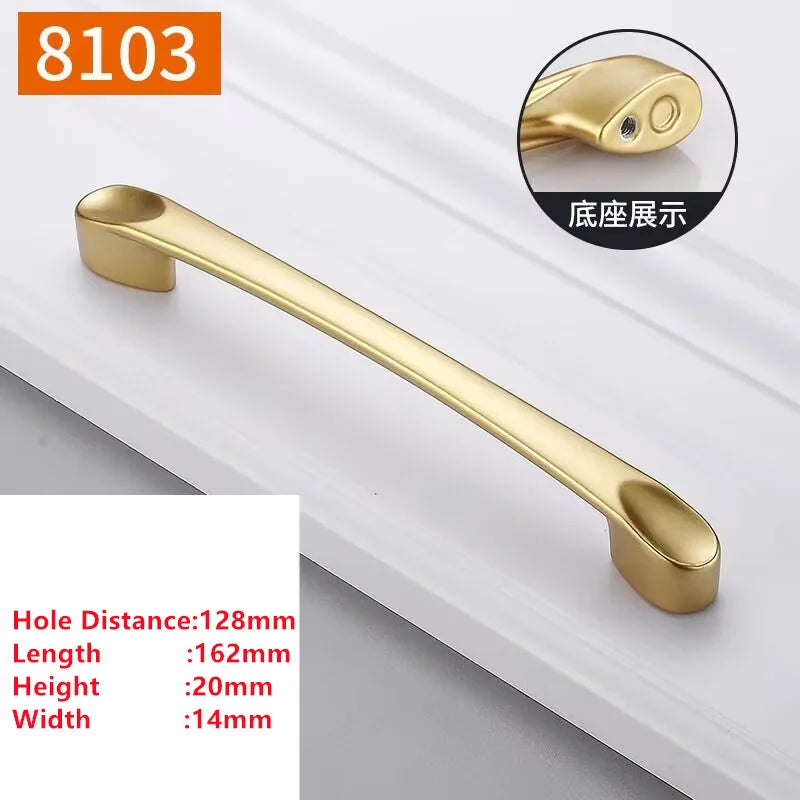 Handles Drawer Cabinet Furniture Kitchen Handles for Cabinet Knob Door Drawer Furniture Kitchen Knob Golden Simplicity Hardware