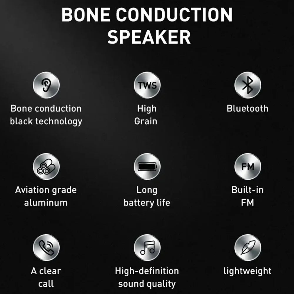 2026 New Bone Conduction Bluetooth Speaker TWS Wireless 3D Stereo Sound Hummingbird Speaker With FM Radio Dropshipping Wholesale