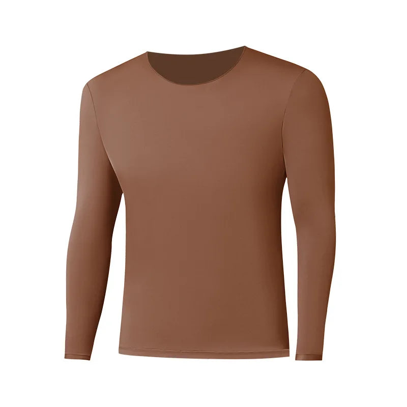 Men Thermal Underwear Set Plus Size Ultra-thin Pajamas Suit High Elastic Long Sleeve Long Johns Autumn Winter Skincare Clothing