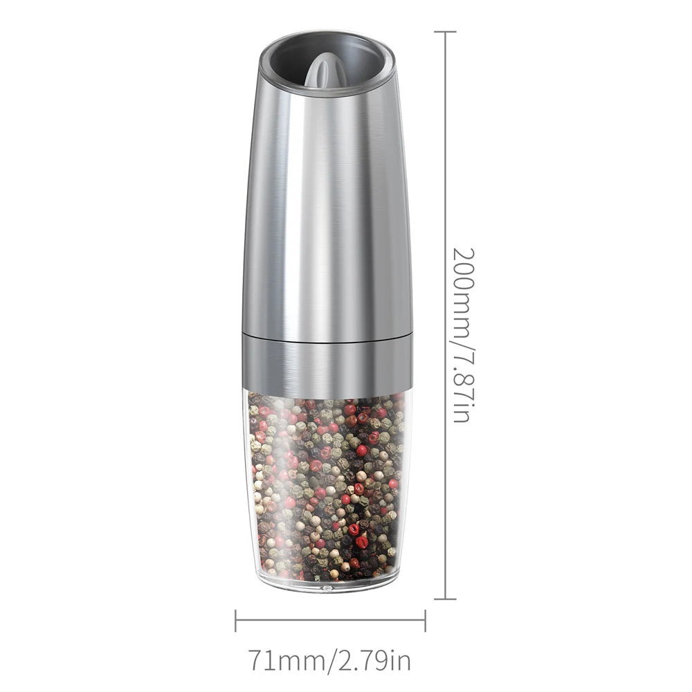 Electric Automatic Salt and Pepper Grinder Set Gravity-sensing Grindering Set Spice Mill Adjustable Spices Grinder Kitchen Tools