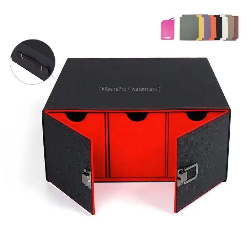 Storage Box For 1800+ Trading Cards PU Leather Commander Card Deck Case Magnetic Closure Card Holder Fits for Magic Game Cards