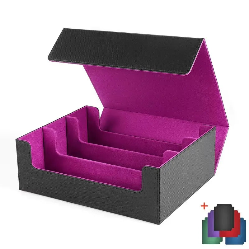 Storage Box For 1800+ Trading Cards PU Leather Commander Card Deck Case Magnetic Closure Card Holder Fits for Magic Game Cards