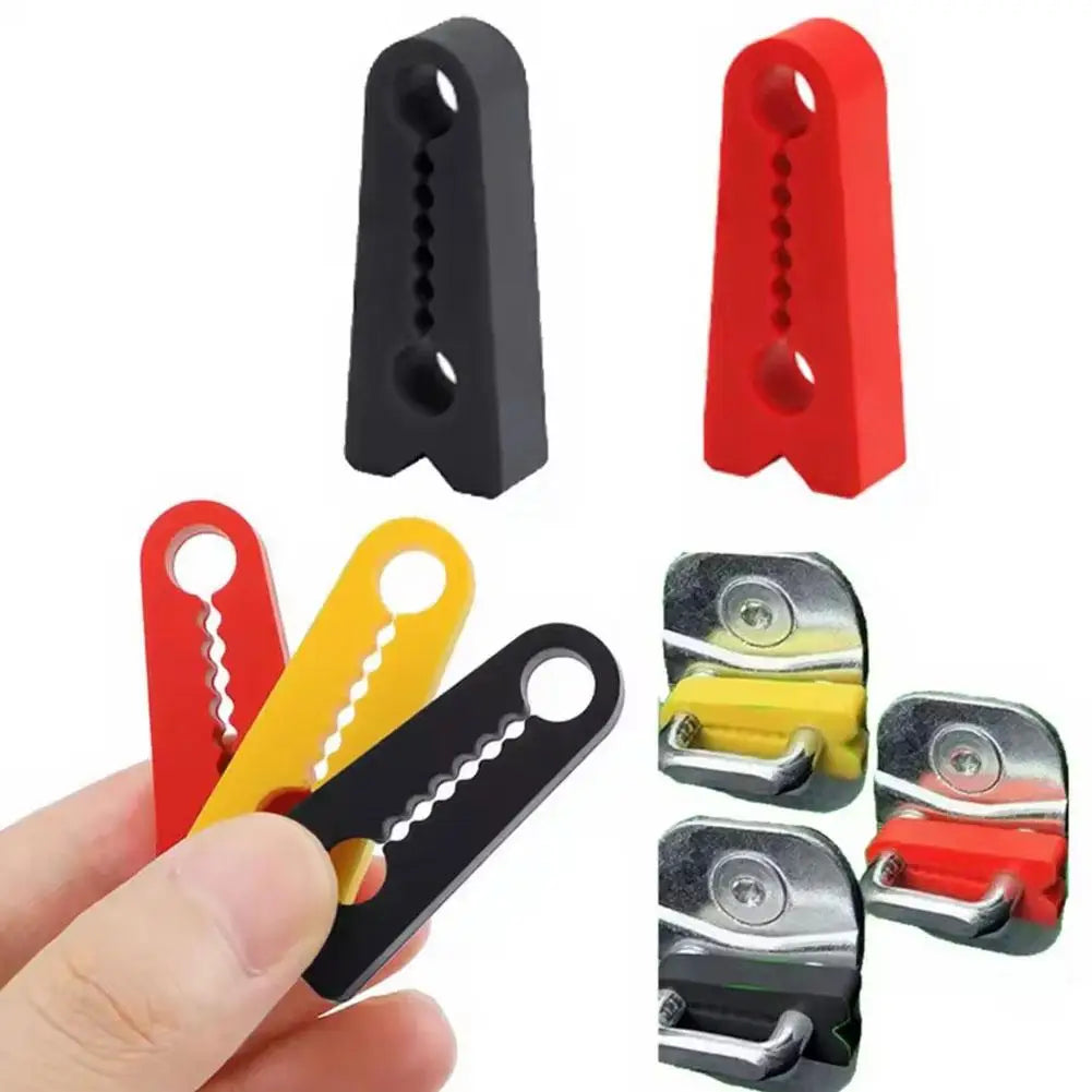 4pcs Car Door Lock Shock Absorber Silicone Cover Noise Reduction & Anti-Collision Pad, Universal Latch Protector for Auto Door