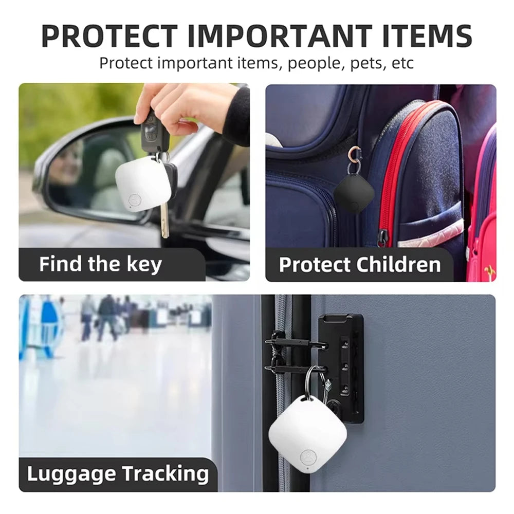 Smart Anti-Lost Bluetooth GPS Tracker Tag Compatible with Android & iOS Locator for Car Keys Pet Finding