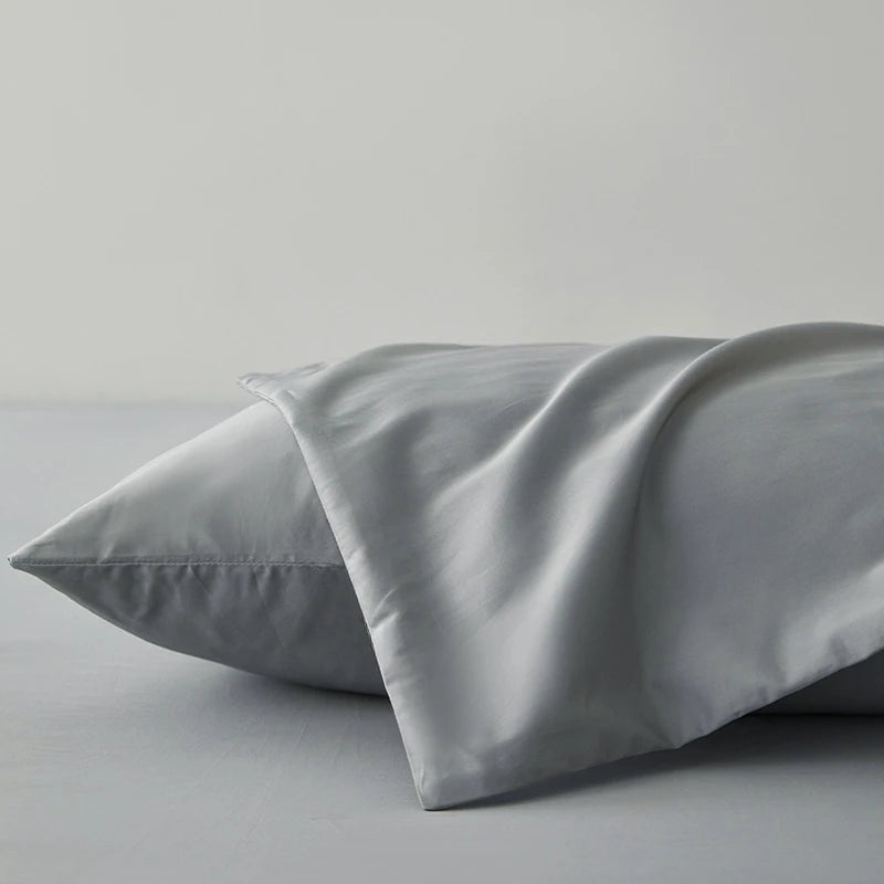 kuup 2pcs Pure Color Polyester Pillowcases Comfortable Breathable Simple European Style Pillowcases Bedding Accessories