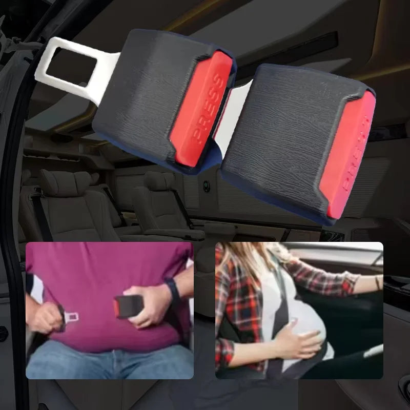 2PCS Car Seat Belt Extension Adapters Seat Belt Buckle Plugs Socket Extension Clips Car Accessories