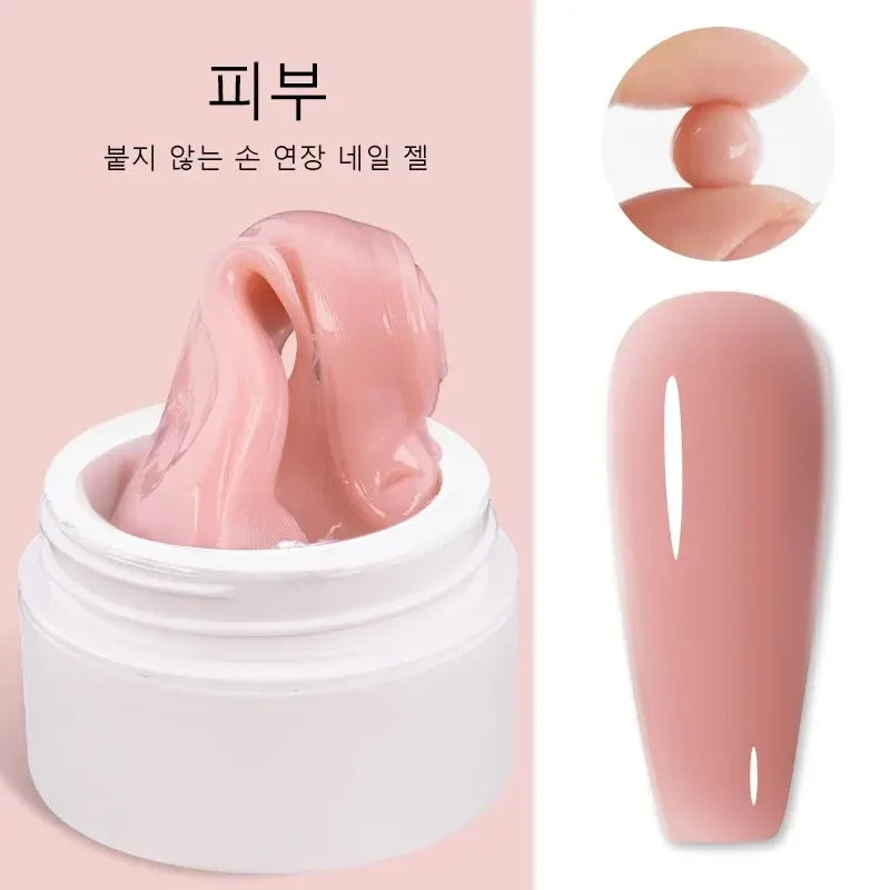 LIMEGIRL 15g Solid Nail Extension Gel Non Stick Hand Phototherapy UV Gel Quick Building Gel Nails Tips Nail Art Prolong Nail Gel