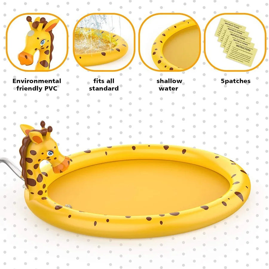 Summer Toys Children Non-Slip Mat Summer Beach Inflatable Water Spray Pad Outdoor Game Toy Pet Swimming Pool Kids Toys