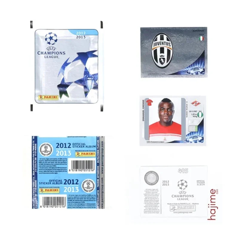 Panini Champions League Stickers Mega Box 50 Packets - 2012-13 Full Season Soccer Cards Collection with Rare Shiny Foil Cards