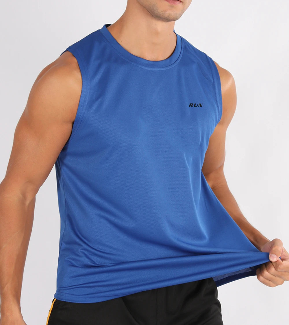 Men's Summer Fitness Vests, Fitness Training Clothes, Speed Fitness, Loose Sleeveless Shirts, Men's Fashion Basketball Vests