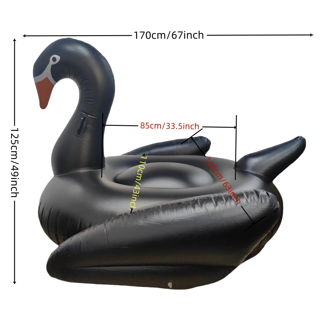 Summer Water Toys Swimming Pool Toy Water Party Floating Bed Giant PVC Inflatable Swan Floating Row Floating Raft Air Mattres