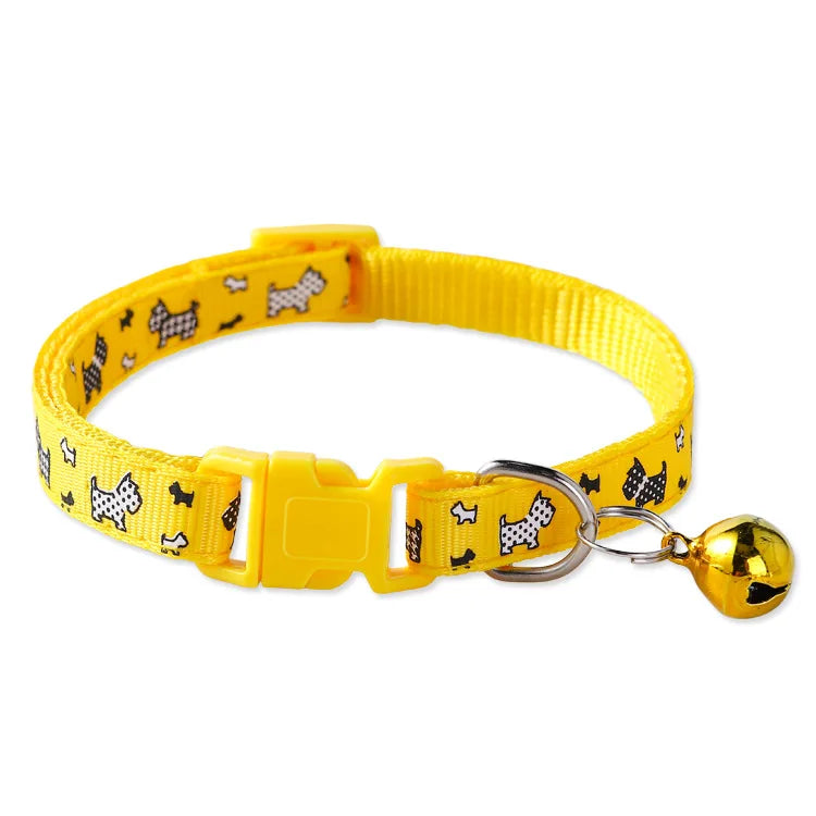 Pet Collar Universal for Cats and Dogs, Adjustable Size, Cute Pattern, Sturdy and Durable Small Cat and Dog Collar