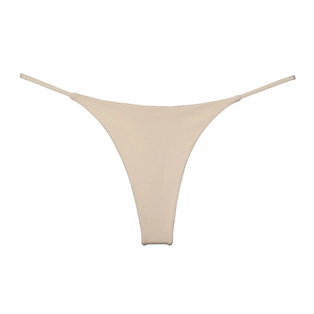 Sexy thong low waist lingerie for women underwear thin belt double layer bikini cotton  panties lenceria femenina tangas mujer
