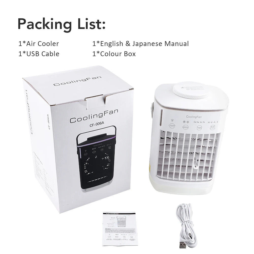 Desktop air conditioner fan small air cooling machine small air conditioner household water cooling fan summer dormitory artifac