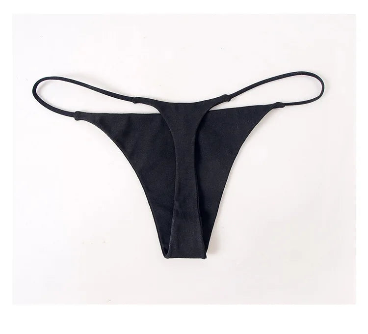 Sexy thong low waist lingerie for women underwear thin belt double layer bikini cotton  panties lenceria femenina tangas mujer