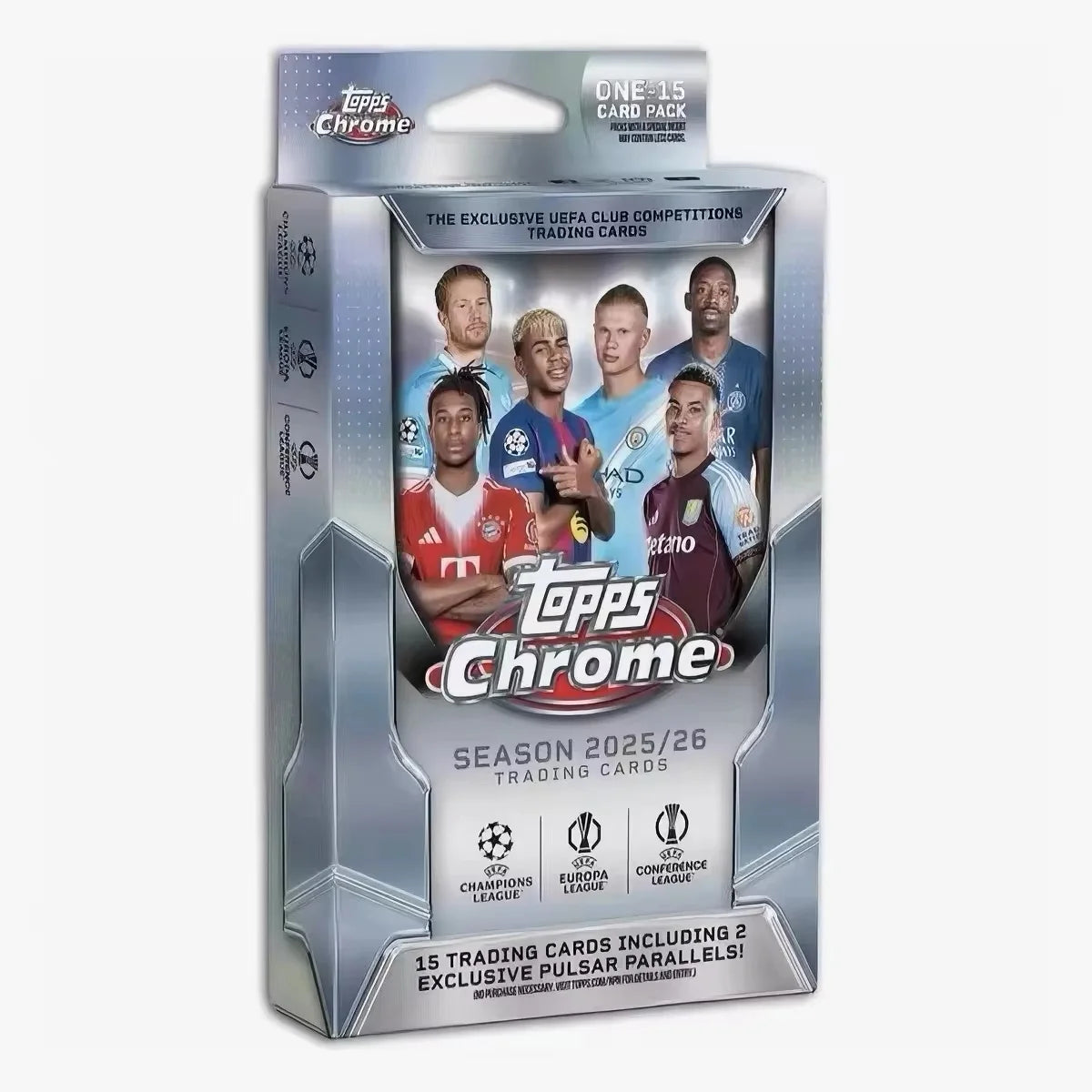 2025-26 Topps Chrome UEFA Club Cards Limited Signature Hanger Box 15 Cards Game Trading Cards Sports Collectibles Hobby Fan Gift