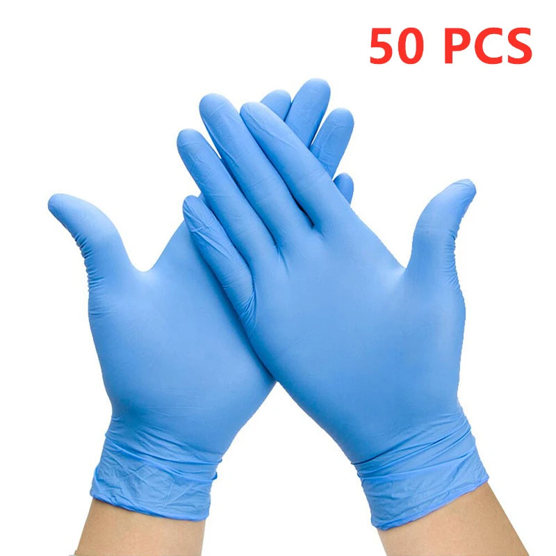 50/100PCS Disposable Nitrile Gloves Black Kitchen Gloves for Household Cleaning Dishwashing Gardening Work Beauty Tattoo Gloves
