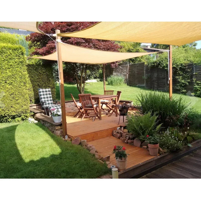 2.5x2.5M Square Shade Sail 300D Waterproof Polyester For Garden Terrace Canopy Swimming Pool Sun Shade Canvas Camping Awning