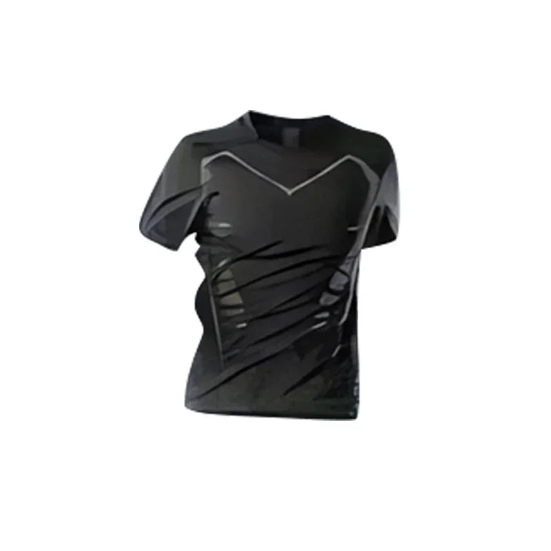 New Men's Sportswear 1-5Pcs Suit  All-Season Running Cycling Fitness Quick Drying Clothing Jogging Training Men's Track Suit Set