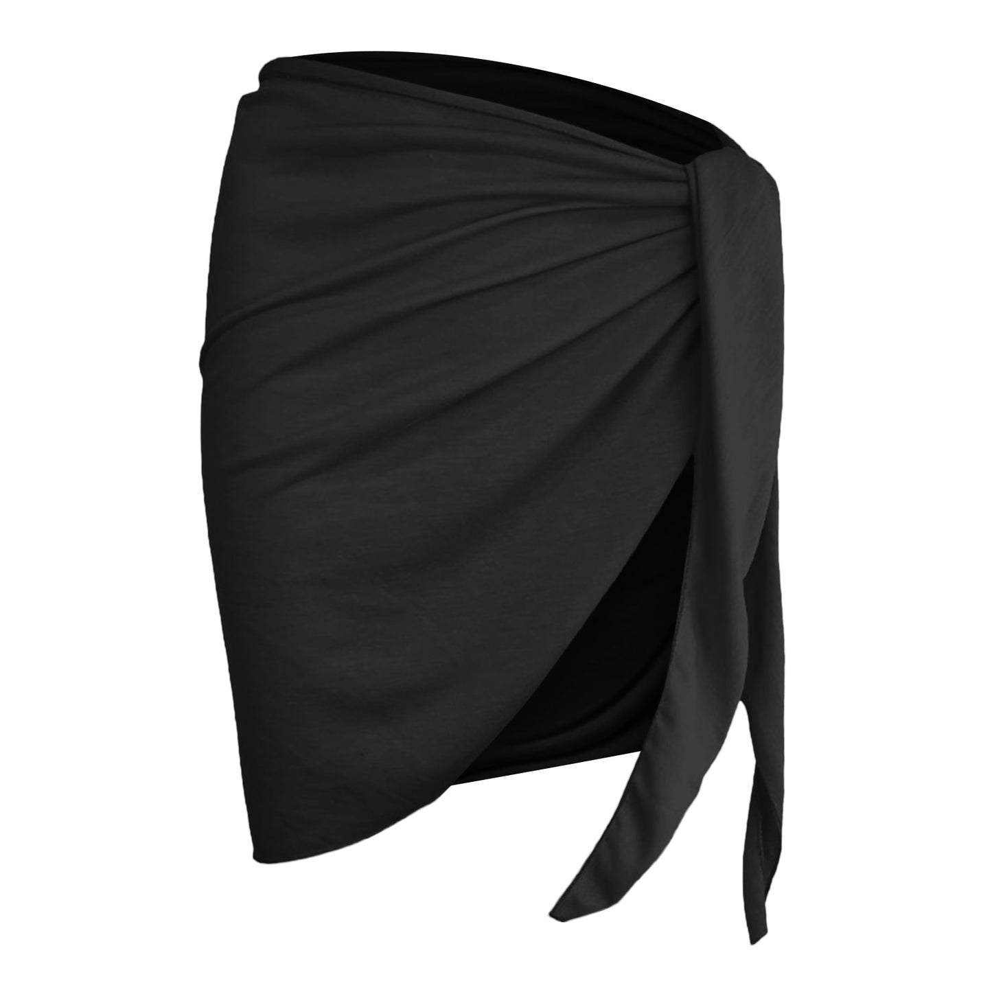Women Cover Up Skirt Solid Color Swimsuit Female Side Knot Cover-Ups Summer Beach Dress Swimwear Bikini Cover Up пляжная одежда