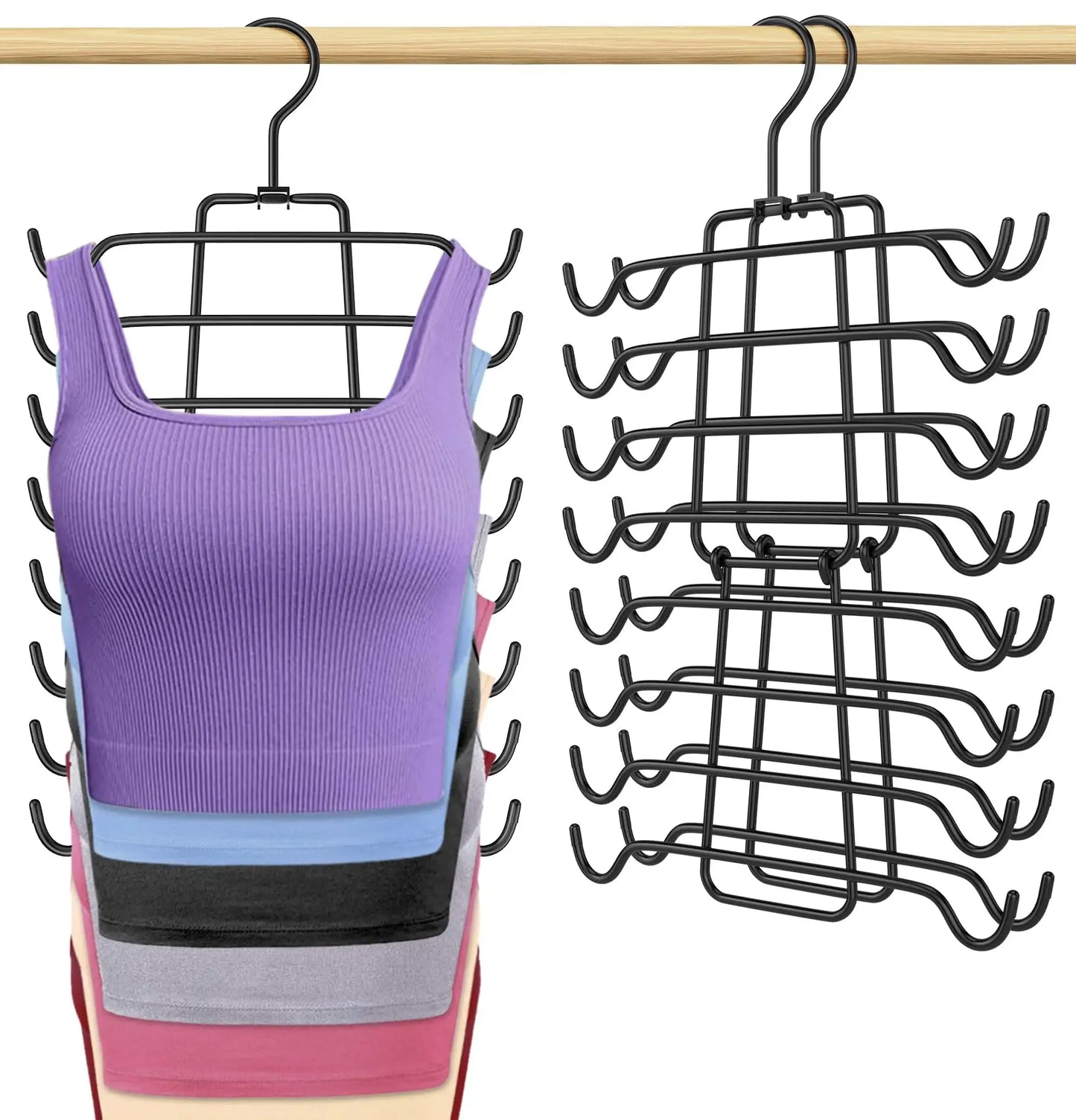 360° Rotating Metal Hanger Wardrobe Organizer and Storage Lingerie Hanger Suitable for Camisole Bra Belt Swimsuit Underwear