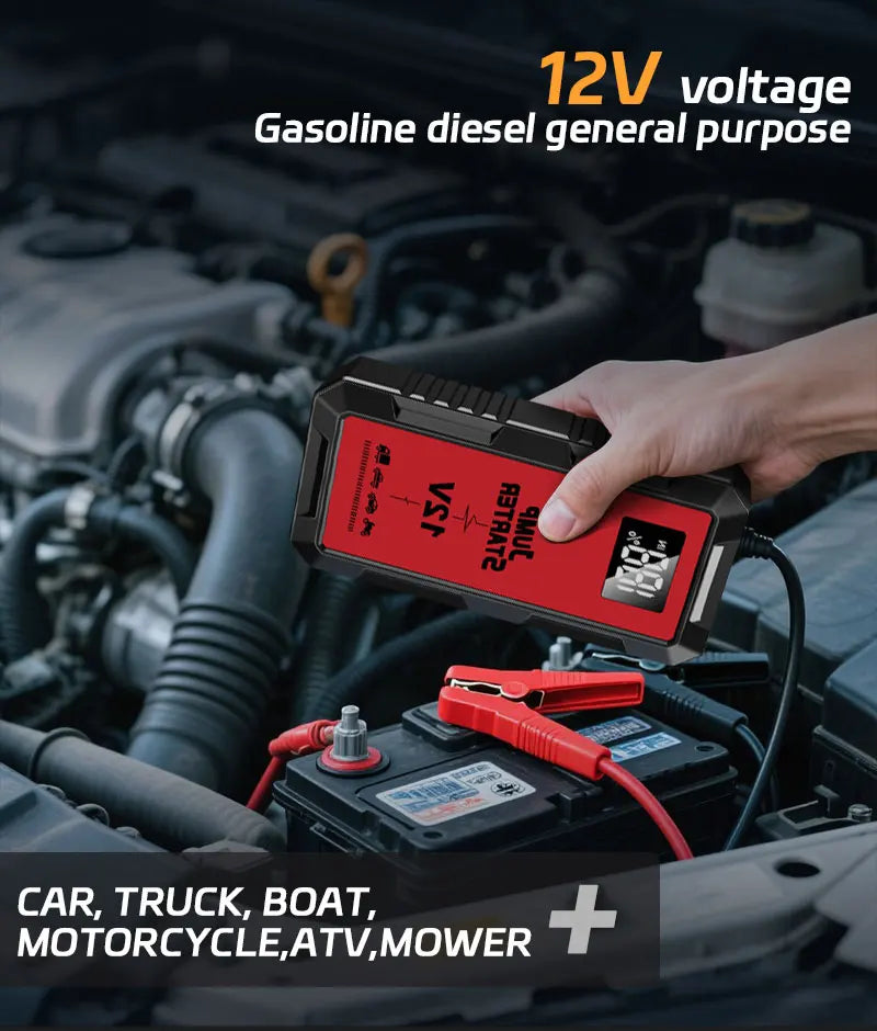 High-power Automobile Emergency Starting Power Supply  Screen Safety Hammer Car Starting Device Power Bank Accessories