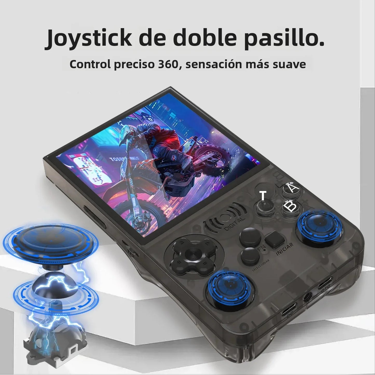 GAMINJA ANS13 4.0 Inch IPS Screen Retro Handheld Video Game Console 15000+ Games Built-in Linux Portable Pocket Gaming Console