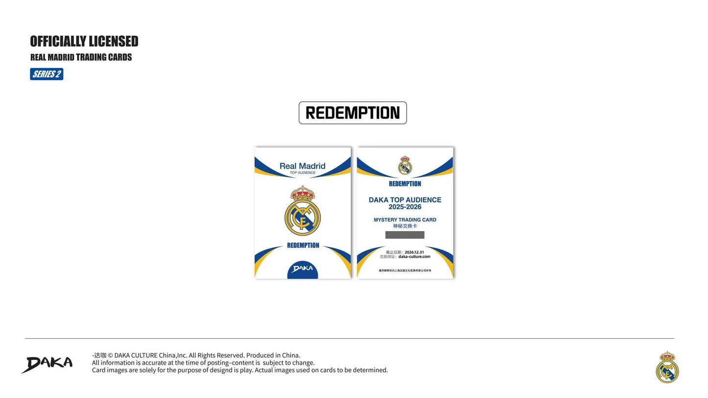 Genuine Daka 2025-26 Top Audience Series Internazionale Milano Real Madrid Barcelona Collection Card Football Club Official Box
