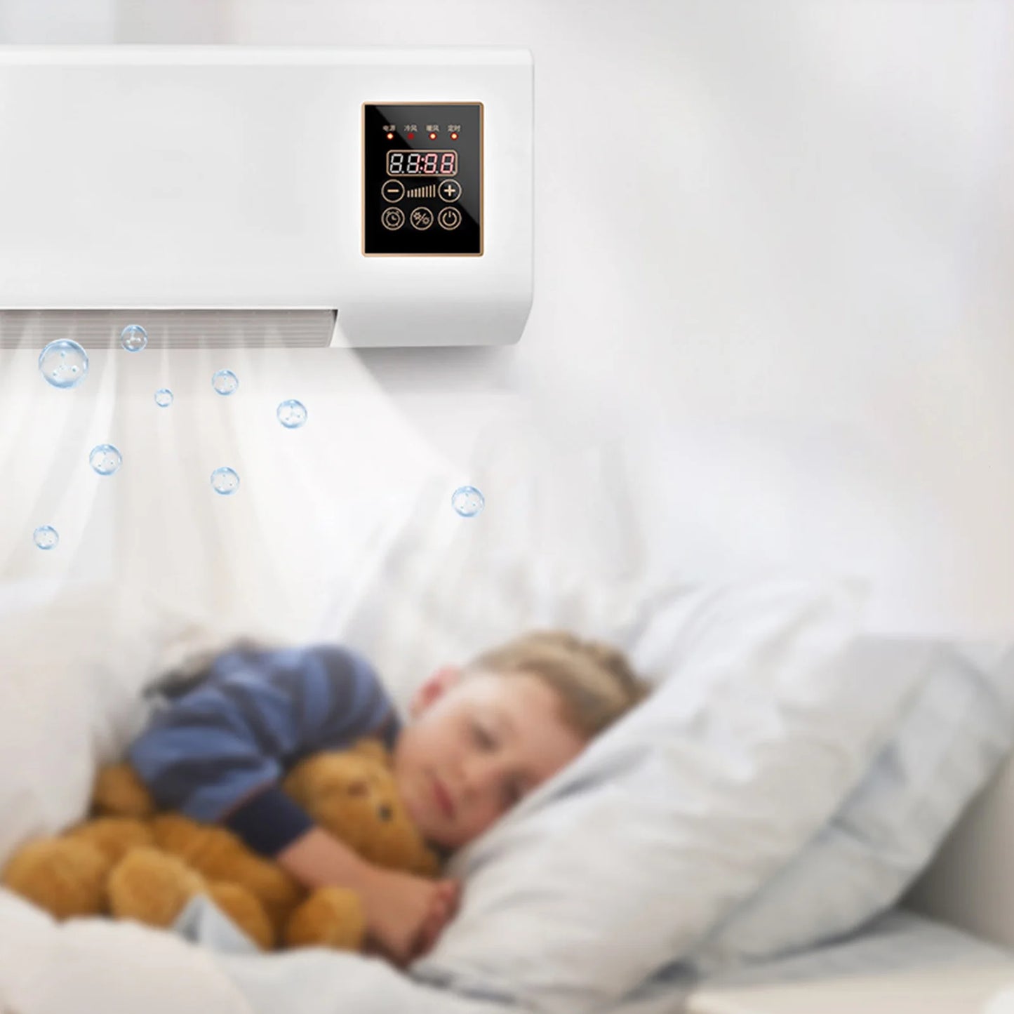 Air Conditioner Constant Temperature Heating  Control Mini Wall Air Conditioner with Remote Control for Living Room