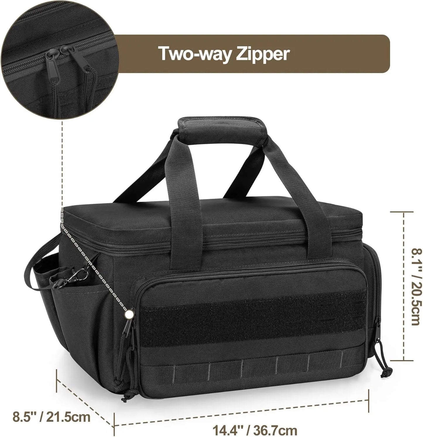 14" Heavy Duty Tool Bag Multipurpose Work Organizer for Handyman,Carpenter,Durable Portable Tool Storage