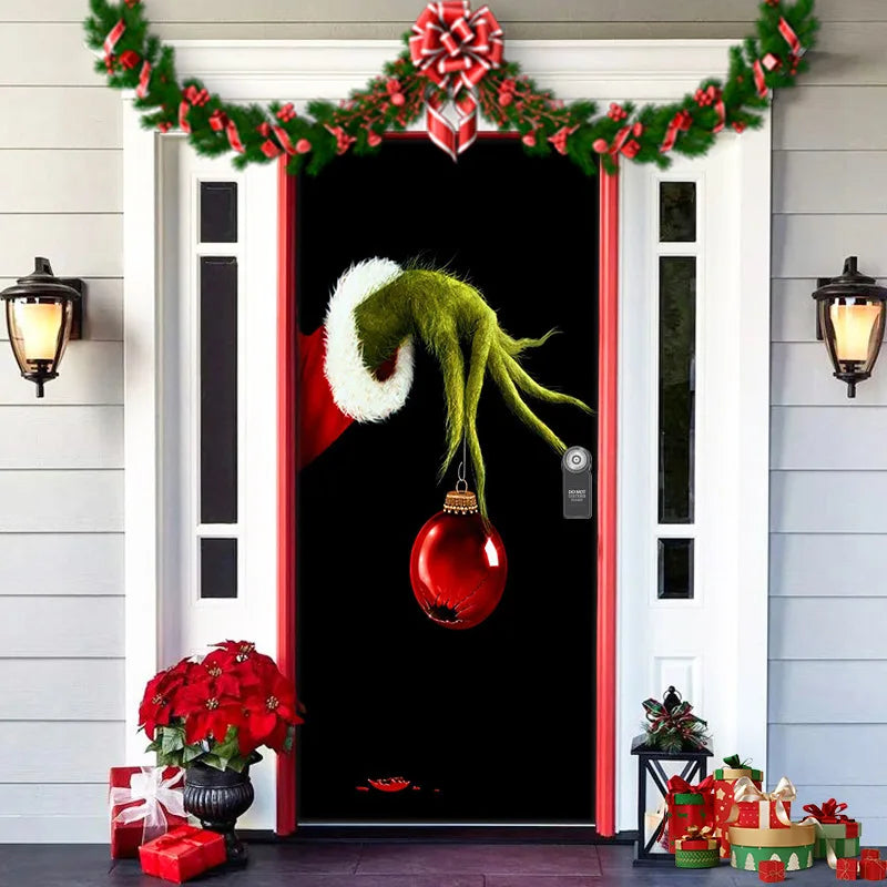 Halloween Decoration Door Curtain Cartoon Ghost Pumpkin Reindeer Home Horry Hanging Ornament Dream Party Entrance Navidad