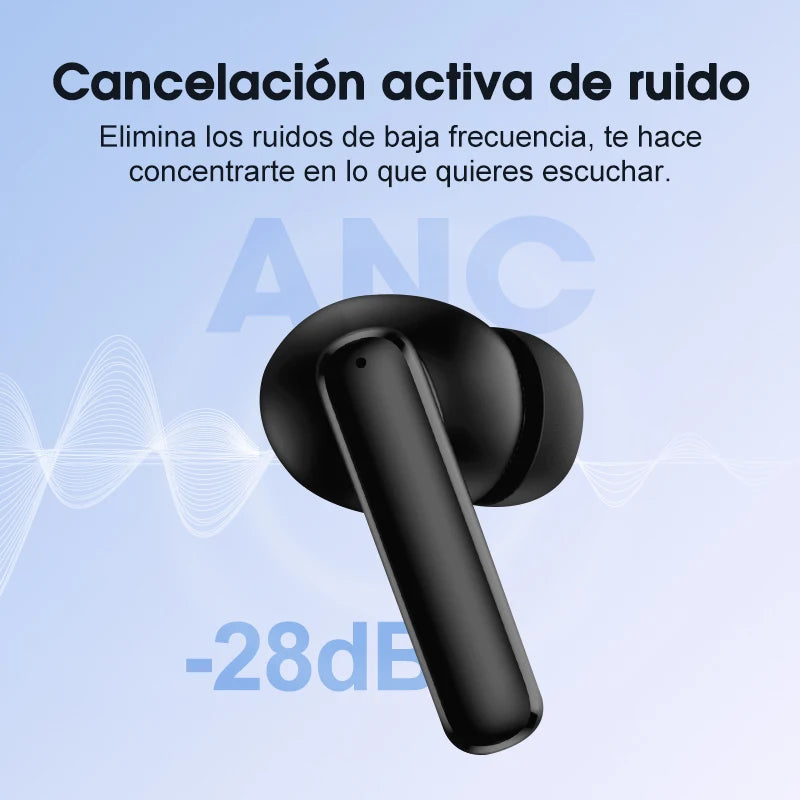 QCY T13 ANC Active Noise Cancelling Wireless Earbuds Bluetooth 5.3 Headphones 4 Mics ENC Clear Calls Earphones 30H Playtime IPX5
