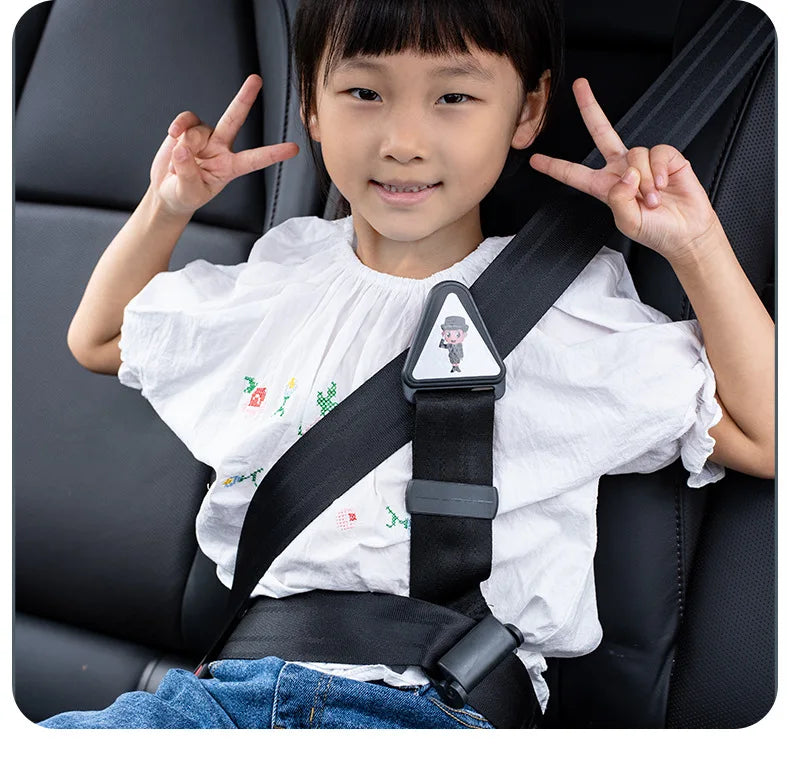 Child Car Seat Belt Adjuster Triangle Anchor Shoulder Protection Limiter Safety Accessory for Vehicle Seats