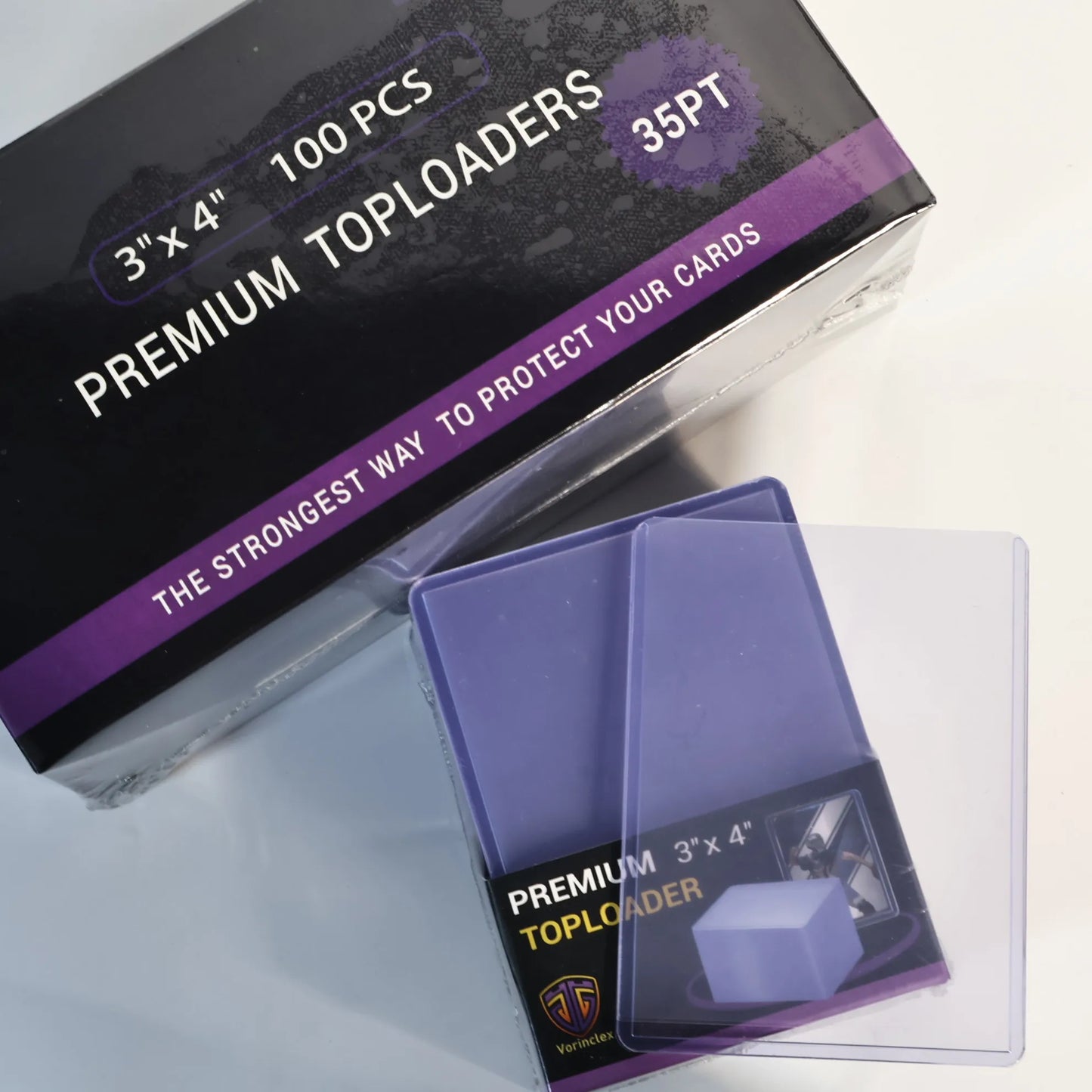 35PT Premium Toploader Card for Trading Sports Football and Game Cards 25pcs/100pcs Premium Clear Sleeves Card Holders