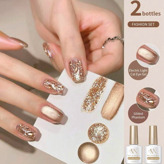 MIANEL 10Ml Sparkling Light Broken Drill Gel Nail Polish Soak Off UV Light For Gel Nails DIY Nail Salon LED Gel Varnish