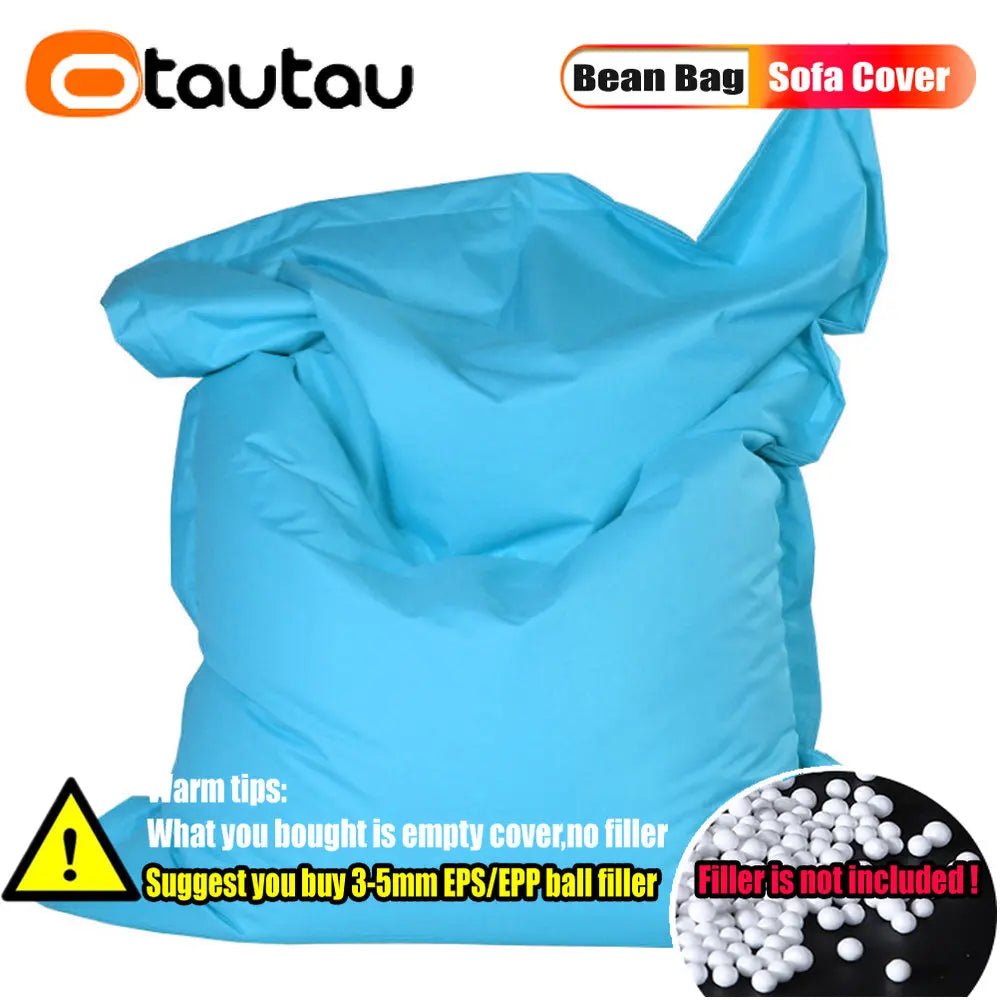OTAUTAU Retangular Swimming Pool Floating Bean Bag Pouf Cover No Filler Waterproof Beach Pillow Sac Sofa Bed Chaise Lounge DD034