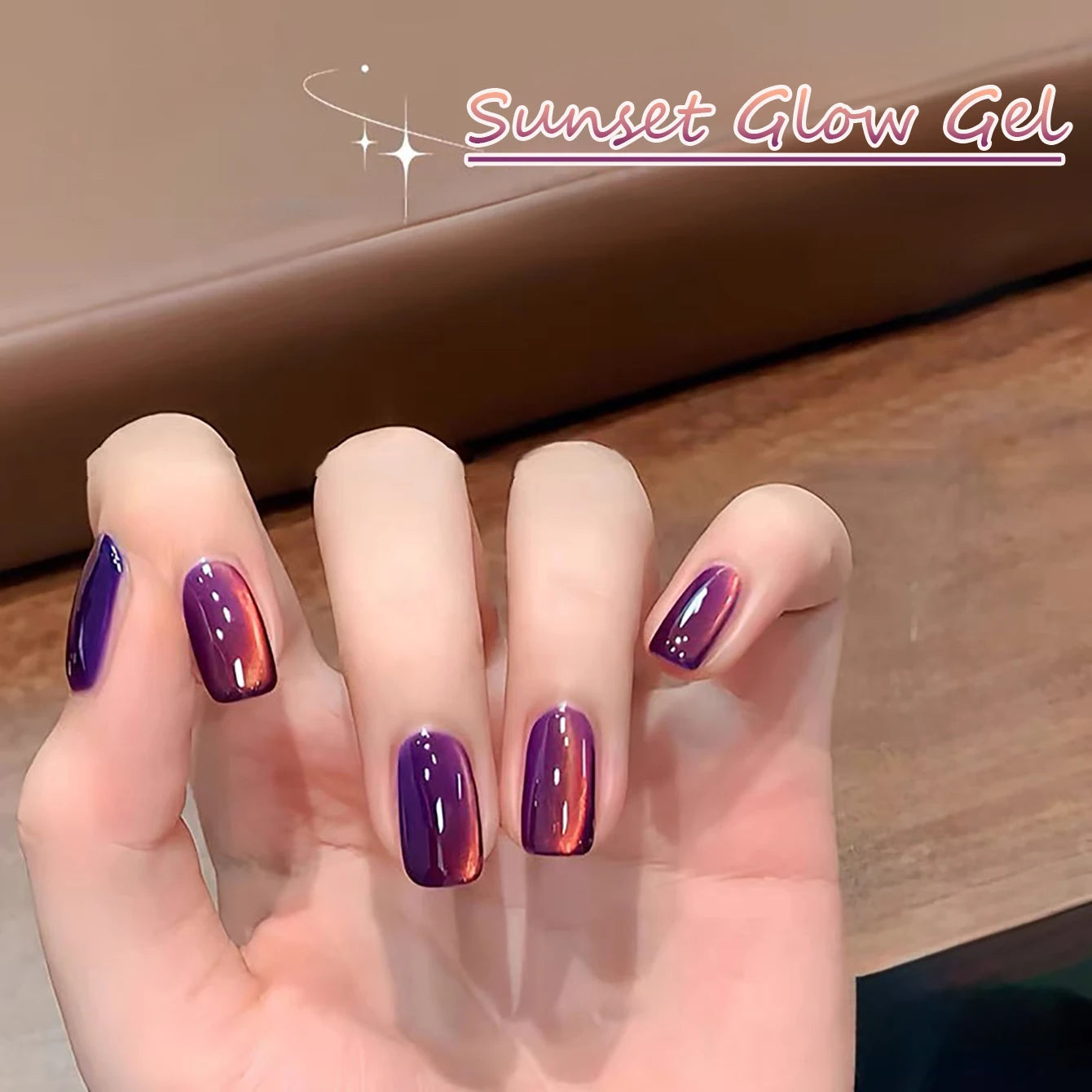 ZH 12ML 12-Color Christmas Red Nails Fiery Sunset Glass Bead Cat Eye Gel Nail Polish Fine Powder Cat Magnetic Gel Nail Salon