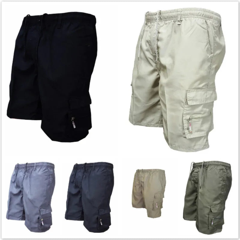 Men's Tactical Cargo Shorts Fashion Pocket Military Shorts Summer Camouflage Jogging Sports Casual Male Work Hiking Short Pants